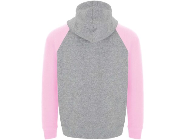 Sudadera con capucha bicolor infantil Roly Badet Gris mezcla/rosa claro detalle 22