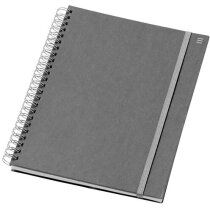 Libreta A5 con cierre de goma personalizada gris Libreta A5 con cierre de goma personalizada gris