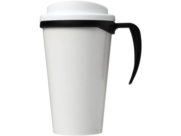 Taza térmica personalizada en pp 350ml Negro intenso/blanco detalle 7