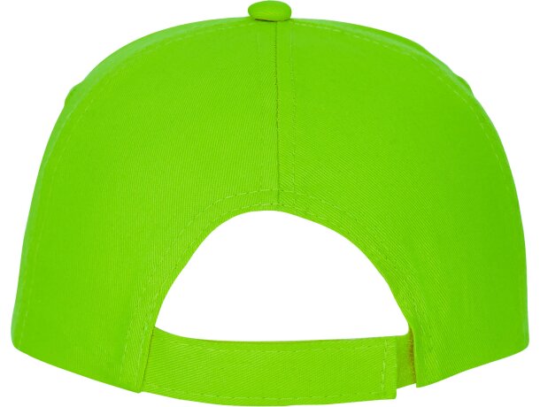 Gorra promocional de 5 paneles con impresión personalizada Verde manzana detalle 52