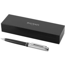 Bolígrafo en negro metalizado lacado de la marca Balmain grabado negro intenso Bolígrafo en negro metalizado lacado de la marca Balmain grabado negro intenso