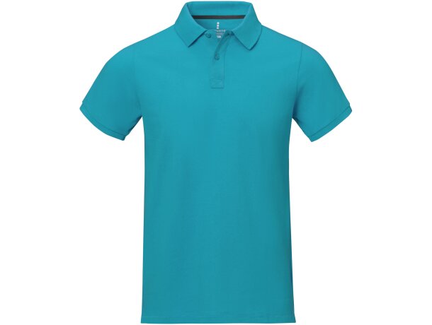 Polo de manga corta algodón BCI 200 g/m2 Elevate Life Calgary Azul aqua detalle 46