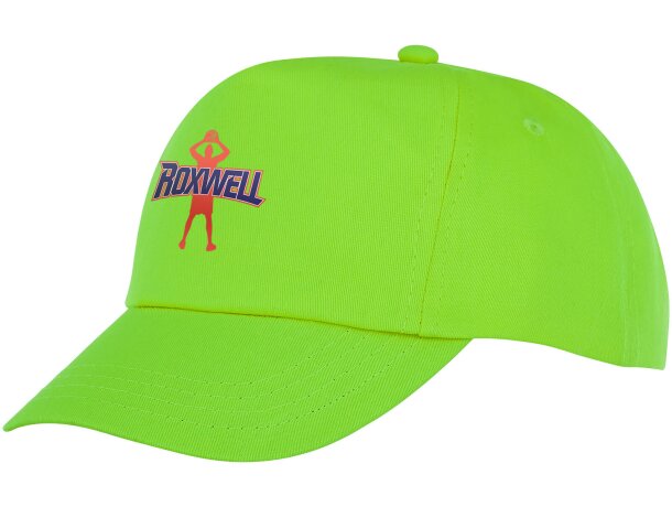 Gorra infantil de 5 paneles Feniks Kids Verde manzana detalle 19