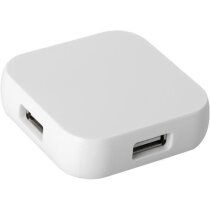 Hub cuadrado con cuatro puertos personalizado blanco Hub cuadrado con cuatro puertos personalizado blanco
