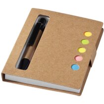 Bloc de notas adhesivas con bolígrafo y marcadores personalizada blanco roto Bloc de notas adhesivas con bolígrafo y marcadores personalizada blanco roto