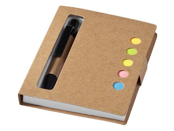 Bloc de notas adhesivas con bolígrafo y marcadores personalizada blanco roto Bloc de notas adhesivas con bolígrafo y marcadores personalizada blanco roto