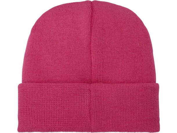 Gorro de lana con parche Boreas Magenta detalle 12