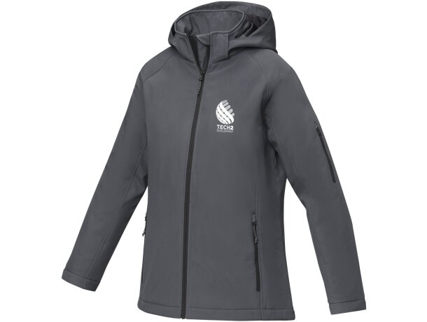Chaqueta softshell acolchada Notus para mujer con capucha Gris tormenta detalle 21