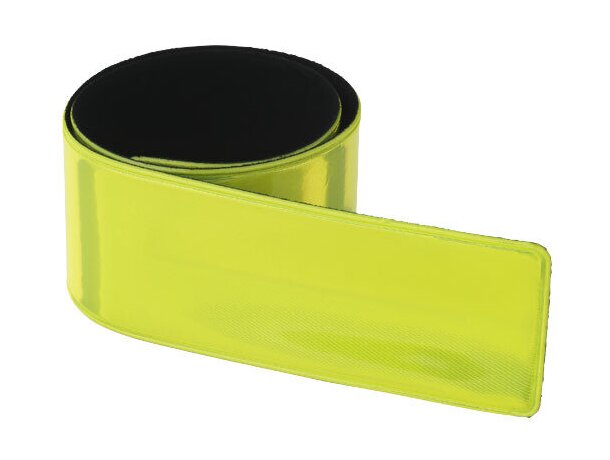 Pulsera Hitz reflectante amarilla PVC ajuste automático slap Amarillo detalle 1
