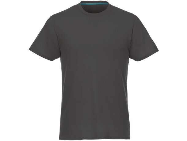 Camiseta de manga corta de material reciclado GRS de hombre Jade Gris tormenta detalle 26