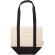 Bolsa tote mini algodón reciclado certificado GRS 320 g/m² Sam Negro intenso/natural detalle 2