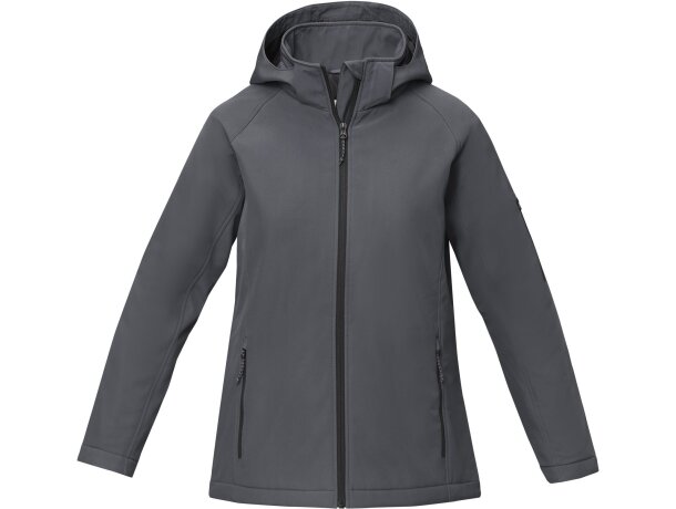 Chaqueta softshell acolchada Notus para mujer con capucha Gris tormenta detalle 22