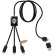 Cable de carga extensible 5 en 1 SCX.design C28 Negro intenso/blanco detalle 4