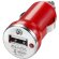 cargador para el coche con usb personalizado rojo