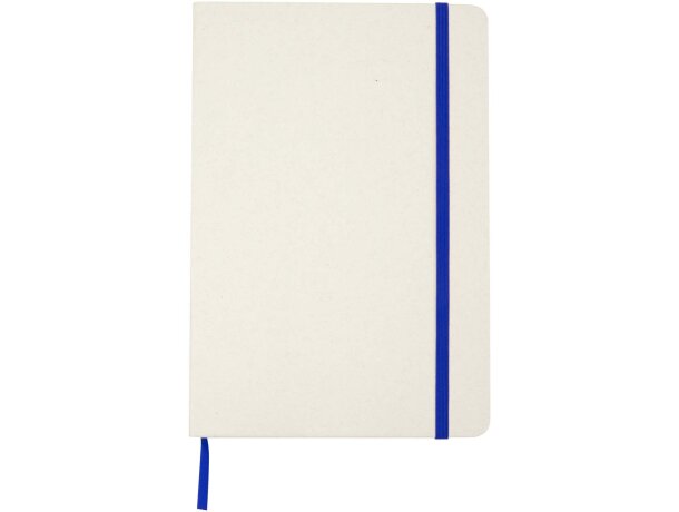 Libreta reciclada A5 con páginas rayadas Bass Azul real detalle 7