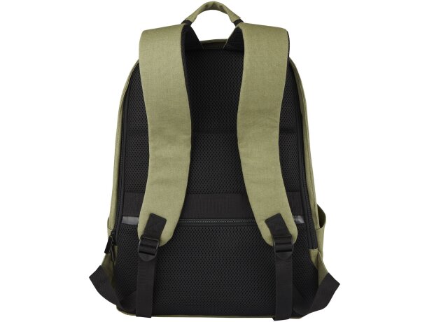 Mochila antirrobo Joey 18L portátil 15,6 lona reciclada GRS Verde oliva detalle 23