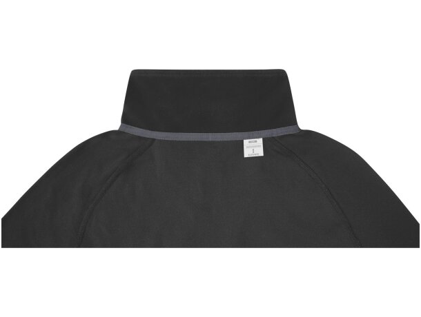 Chaqueta polar para hombre Zelus con cremallera reversible Negro intenso detalle 40