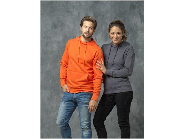 Sudadera con capucha Charon para hombre con interior afelpado Naranja detalle 18