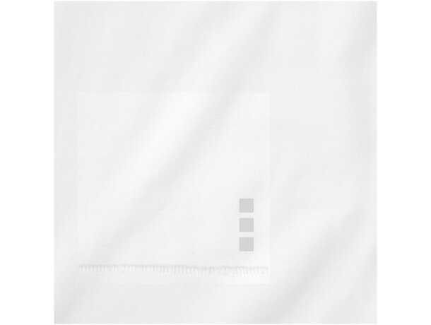 Polo de manga corta algodón BCI 200 g/m2 Elevate Life Calgary Blanco detalle 3