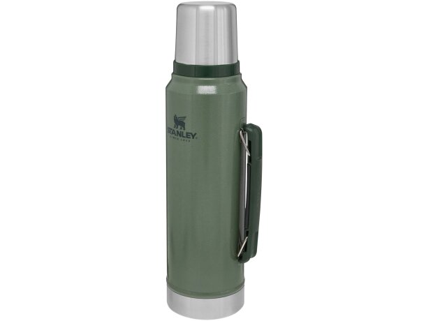 Bidón Stanley Classic 1000ml con aislamiento térmico 24h Verde bosque detalle 3