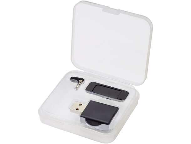 Kit Incognito personalizado con 3 bloqueadores para privacidad digital Negro intenso detalle 7