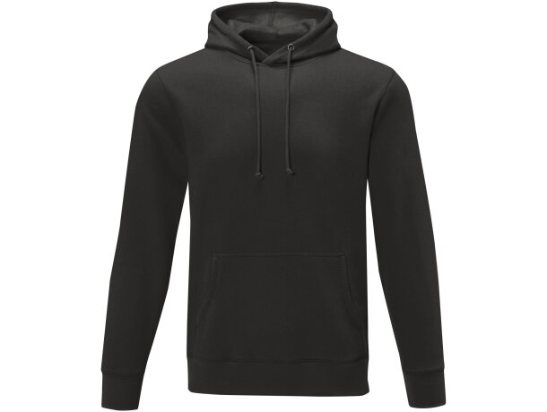 Sudadera con capucha Charon para hombre con interior afelpado Negro intenso detalle 44