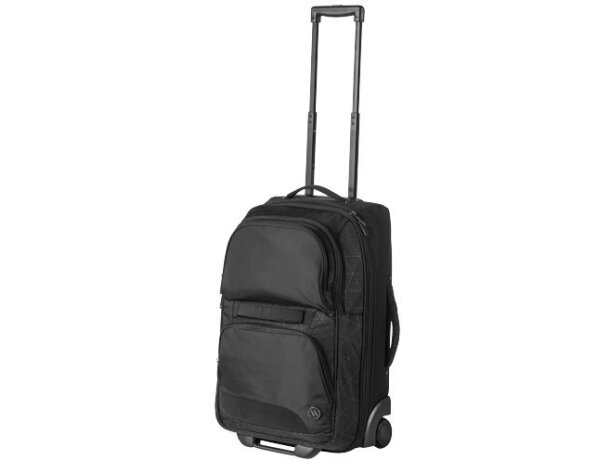 Trolley vertical de nylon y poliéster personalizado negro intenso Trolley vertical de nylon y poliéster personalizado negro intenso