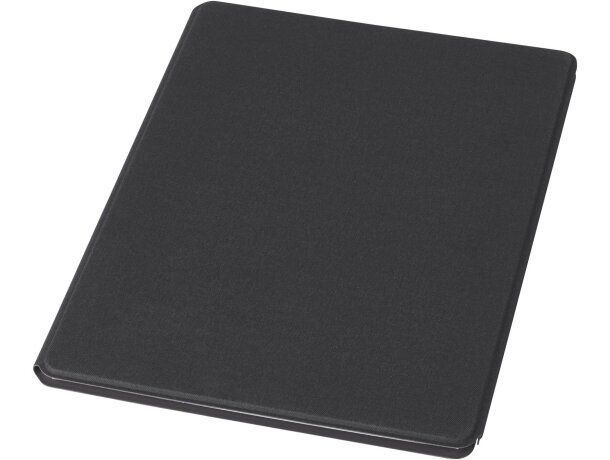 Portafolios Kunveno con papel FSC y poliéster reciclado Negro intenso detalle 15