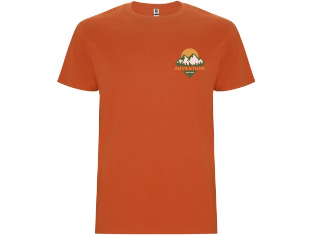 Camiseta manga corta hombre Stafford Roly algodón 190 g/m² Naranja detalle 89