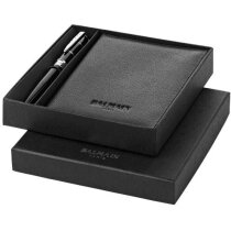 Estuche con funda para pasaporte y bolígrafo de gran calidad barato negro intenso Estuche con funda para pasaporte y bolígrafo de gran calidad barato negro intenso