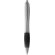 Bolígrafo plateado con empuñadura de color “Nash” Plateado/negro intenso