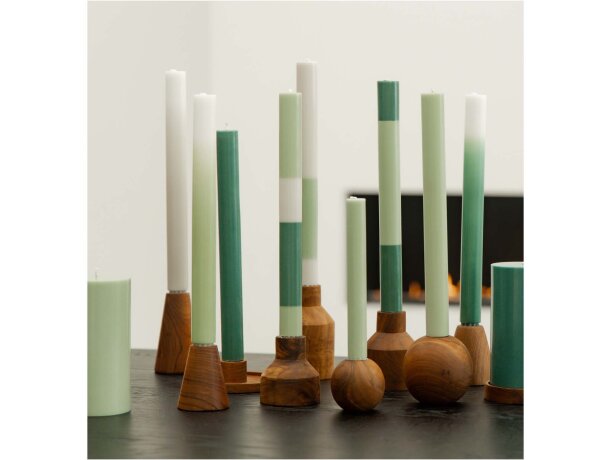 Portavelas artesanal en raíz de teca reciclada Originalhome Madera detalle 3