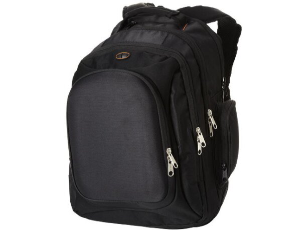 Mochila de nylon para portátil de 15,4" personalizada negro intenso Mochila de nylon para portátil de 15,4" personalizada negro intenso