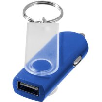Llavero con adaptador de coche personalizado azul medio Llavero con adaptador de coche personalizado azul medio