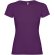Camiseta mujer manga corta Jamaica Roly 100% algodón entallada Morado