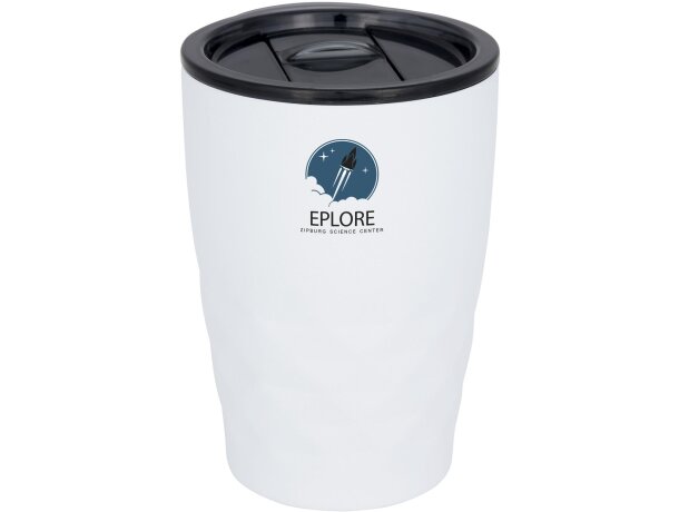 Vasos térmicos con tapa deslizante acero 350ml GEO Blanco detalle 4