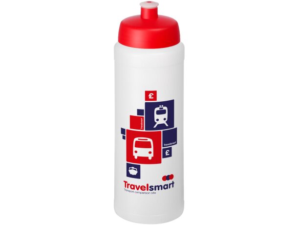 Baseline® Plus Bidón deportivo con tapa de 750 ml con asa Transparente/rojo detalle 1