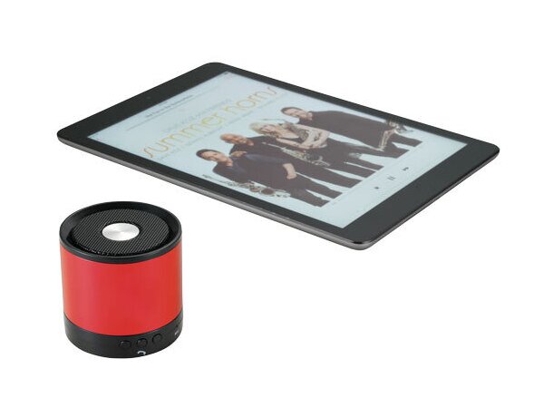 Altavoz de aluminio con micro personalizado rojo Altavoz de aluminio con micro personalizado rojo