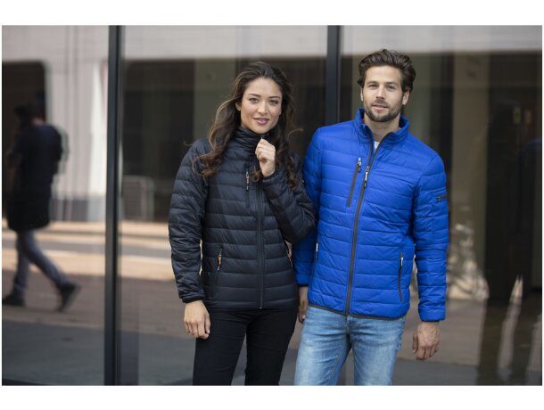 Chaqueta plumón natural mujer Scotia con certificación RDS Negro intenso detalle 36