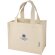 Bolsa tote con fuelle algodón reciclado certificado GRS Odessa Natural detalle 1