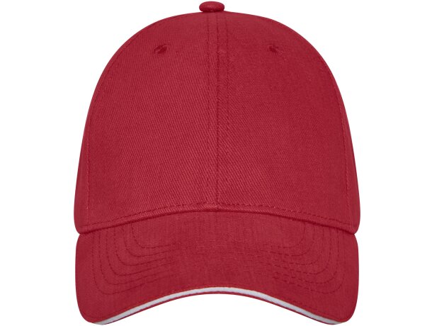 Gorra con ribete de 6 paneles Darton Rojo detalle 6