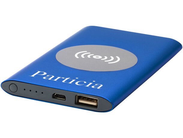 Batería externa inalámbrica Juice de 4000 mAh con aluminio Azul real detalle 9