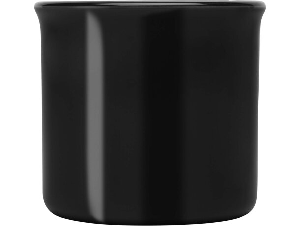 Taza cerámica Bari 240 ml diseño vintage acabado brillante Negro intenso detalle 2