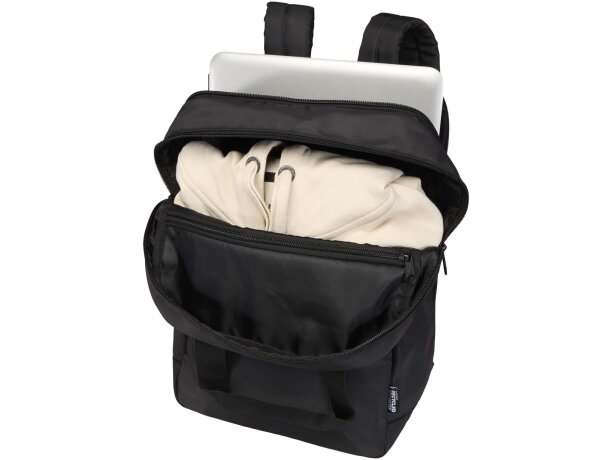 Mochila reciclada de viaje Trip Aware para portátil de 14 Negro intenso detalle 5
