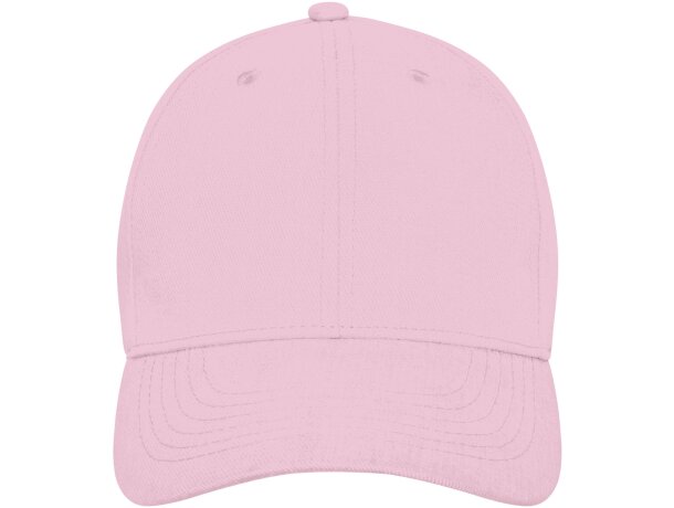 Gorra con visera precurvada y 6 paneles. Ideal para publicidad. Rosa claro detalle 13