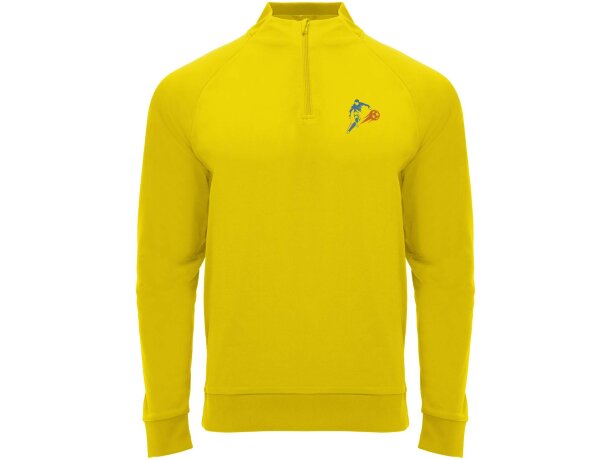 Sudadera técnica con cremallera un cuarto Epiro de Roly Amarillo detalle 17