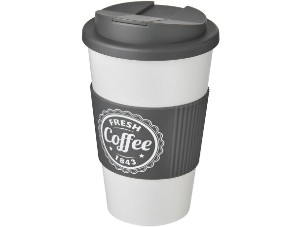 Americano® vaso 350 ml con agarre y tapa antigoteo con logo