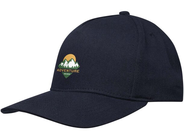 Gorra reciclada cinco paneles con rastreador Aware Onyx Azul marino detalle 6
