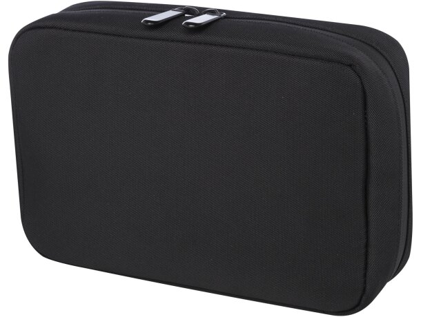 Bolsa organizadora reciclada GRS Rise con forro de felpa Negro intenso detalle 6