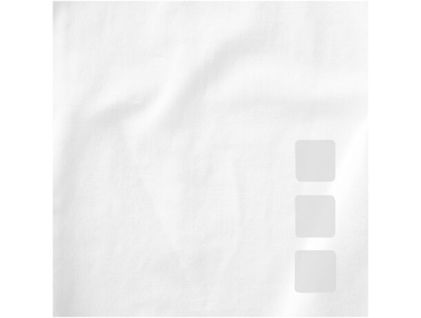Camiseta manga corta algodón orgánico certificado GOTS hombre 200 g/m2 Blanco detalle 3